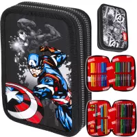 Ilustracja produktu CoolPack Jumper 2 Piórnik Dwukomorowy Z Wyposażeniem Avengers F066778