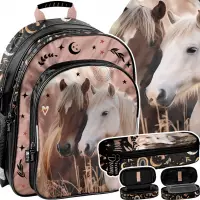 Ilustracja produktu  Paso Zestaw Szkolny 3el. Horses Plecak PP26HR-090 + Piórnik PP26HR-013 + Worek PP26HR-712
