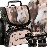 Ilustracja produktu Paso Zestaw Szkolny 3el. Horses Tornister PP26HR-525 + Piórnik PP26HR-013 + Worek PP26HR-712