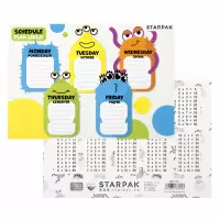 Ilustracja produktu Starpak Plan Lekcji z Tabliczką Mnożenia A5 Monster 513571