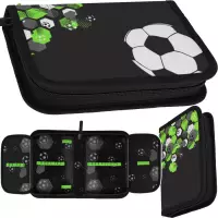 Ilustracja produktu Starpak Piórnik Dwuklapkowy Bez Wyposażenia Football Green 550993