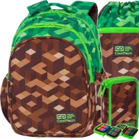 Ilustracja produktu CoolPack Zestaw Szkolny City Jungle 3el. Plecak Jerry C29199/F + Worek C70199 + Piórnik C66199/F