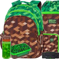 Ilustracja produktu CoolPack Zestaw Szkolny City Jungle 5el. Plecak Jerry C29199/F + Worek C70199 + Piórnik F076199 + Z08199 + Z18199