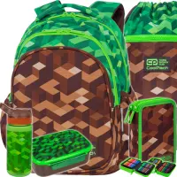 Ilustracja produktu CoolPack Zestaw Szkolny City Jungle 5el. Plecak Jerry C29199/F + Worek C70199 + Piórnik C66199/F + Z08199 + Z18199