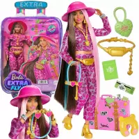 Ilustracja produktu Barbie Extra Fly Lalka Podróżniczka z Walizką Safari HPT48