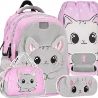 Ilustracja produktu  Starpak Zestaw Szkolny 4el. Kitty Pluszowy Plecak 550849 + Piórnik 550894 + Worek 550812 + Torba 550872