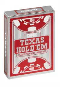 Ilustracja Cartamundi Karty Texas Hold'em srebrny/czerwony Ilustracja Cartamundi Karty Texas Hold'em srebrny/czerwony
