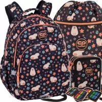 Ilustracja produktu CoolPack Zestaw Szkolny Capybara Kapibara 3el. Plecak Base Plus F027937 + Worek F070937 + Piórnik F066937