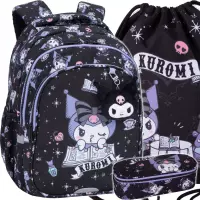 Ilustracja produktu CoolPack Zestaw Szkolny Kuromi 3el. Plecak Jerry F029031 + Worek F054031 + Piórnik F062031