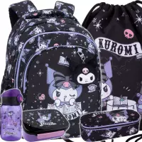 Ilustracja produktu CoolPack Zestaw Szkolny Kuromi 5el. Plecak Jerry F029031 + Worek F054031 + Piórnik F062031 + 14003PTR + 14041PTR