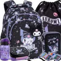 Ilustracja produktu CoolPack Zestaw Szkolny Kuromi 5el. Plecak Jerry F029031 + Worek F054031 + Piórnik F066031 + 14003PTR + 14041PTR