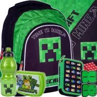 Ilustracja Astra Zestaw Szkolny Minecraft 5el. Plecak 502022132 + Worek 507022041 + Piórnik 503020200 + 511021001 + 511021002