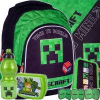 Ilustracja Astra Zestaw Szkolny Minecraft 5el. Plecak 502022132 + Worek 507022041 + Piórnik 503022001 + 511021001 + 511021002