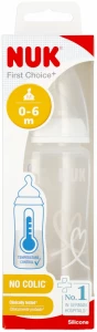 Ilustracja Nuk Butelka z Wskaźnikiem temp. 300ml 0-6m First Choice+ Biała 527912