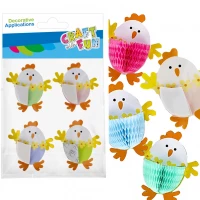 Ilustracja Craft With Fun Ozdoba Dekoracyjna Naklejki Harmonijkowe Kurczak 4szt. Wielkanoc 531802