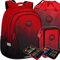 Ilustracja produktu CoolPack Zestaw Szkolny Gradient Cranberry 3el. Plecak F002756 + Worek F070756 + Piórnik F066756