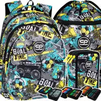 Ilustracja produktu CoolPack Zestaw Szkolny Goal Time 3el. Plecak Jerry F029701 + Piórnik F067701 + Worek F070701