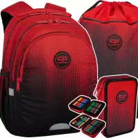 Ilustracja produktu CoolPack Zestaw Szkolny Gradient Cranberry 3el. Plecak F029756 + Piórnik F066756 + Worek F070756