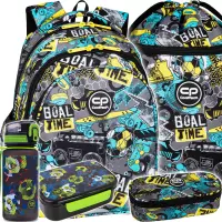 Ilustracja produktu CoolPack Zestaw Szkolny Goal Time 5el. Plecak Jerry F029701 + Piórnik F062701 + Worek F070701 + Z17336 + Z18336