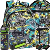 Ilustracja produktu CoolPack Zestaw Szkolny Goal Time 5el. Plecak Jerry F029701 + Piórnik F066701 + Worek F070701 + Z18336 + Z17336