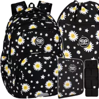 Ilustracja produktu CoolPack Zestaw Szkolny 3el. Daisy Black Plecak Pick F099817 + Worek F070817 + Piórnik F076817