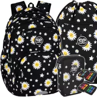 Ilustracja produktu CoolPack Zestaw Szkolny 3el. Daisy Black Plecak Pick F099817 + Worek F070817 + Piórnik F066817