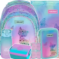 Ilustracja produktu Head Zestaw Szkolny Kitty Ombre 5el. Plecak AB330 502022143 + Piórnik 503022056 + Worek 507022052 + 07505CP Z07505 + 536875