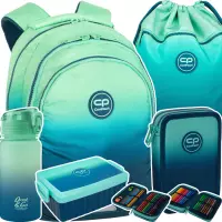 Ilustracja produktu CoolPack Zestaw Szkolny Blue Lagoon 5el. Plecak Jerry F029690 + Piórnik F066690 + Worek F070690 + Z07690 + 56100CP
