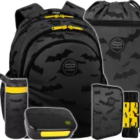 Ilustracja produktu CoolPack Zestaw Szkolny Darker Night 5el. Plecak Jerry F029680 + Piórnik F076680 + Worek F070680 + Z08680 + Z18680