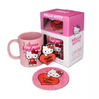 Ilustracja Zestaw Prezentowy Hello Kitty: kubek + Podkładka + Brelok