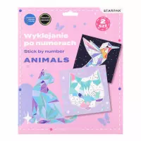 Ilustracja Starpak Zestaw Kreatywny Wyklejanie Po Numerach Animals 563039