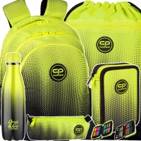 Ilustracja produktu CoolPack Zestaw Szkolny Gradient Lemon 5el. Plecak Jerry E29510/F + Worek E70510 + Piórnik E66510 + Saszetka E61510 + Butelka Z04510