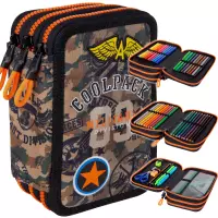 Ilustracja CoolPack Jumper 3 Piórnik Trzykomorowy Z Wyposażeniem Badges B E67023