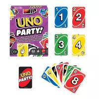 Ilustracja produktu Mattel Karty Uno Party Imprezowa Towarzyska Gra Karciana JJV58