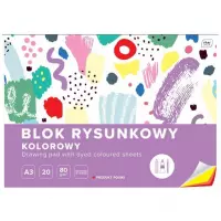 Ilustracja produktu Interdruk Blok Rysunkowy Kolorowy Barwiony w Masie A3 20 kartek 060037