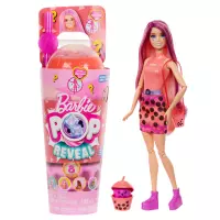 Ilustracja Mattel Barbie Lalka Pop Rev Bubble Tea Owocowy Sok Mango HTJ22 