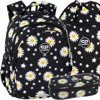 Ilustracja produktu CoolPack Jerry Plecak Szkolny Daisy Black F029817 + Worek F070817 + Piórnik F062817