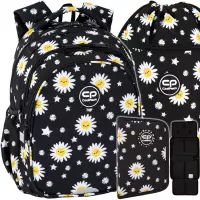 Ilustracja produktu CoolPack Jerry Plecak Szkolny Daisy Black F029817 + Worek F070817 + Piórnik F076817