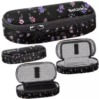 Ilustracja produktu BeUniq Piórnik Tuba Usztywniona Purple Flowers BU25KF-013