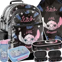 Ilustracja produktu Paso Zestaw Szkolny 5el. Stitch Black Plecak DS26YY-116 + Piórnik DS26YY-013 + Worek DS26YY-712