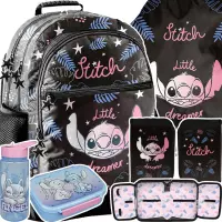 Ilustracja Paso Zestaw Szkolny 5el. Stitch Black Plecak DS26YY-116 + Piórnik DS26YY-P001BW + Worek DS26YY-712