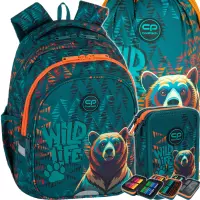 Ilustracja produktu CoolPack Zestaw Szkolny Bear 3el. Plecak Jerry F029968 + Worek F159968 + Piórnik F067968