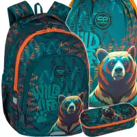 Ilustracja produktu CoolPack Zestaw Szkolny Bear 3el. Plecak Prime Pro F162968 + Worek F159968 + Piórnik F062968