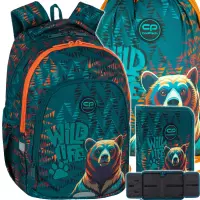 Ilustracja produktu CoolPack Zestaw Szkolny Bear 3el. Plecak Prime Pro F162968 + Worek F159968 + Piórnik F076968