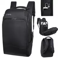 Ilustracja produktu R-Bag Plecak Męski na Laptopa 15" z USB Forge Black Z061