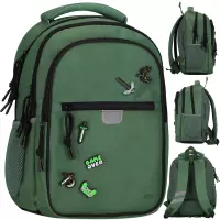 Ilustracja produktu Starpak Plecak Szkolny Pins Ciemny Zielony 576226