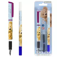 Ilustracja produktu Starpak Pióro Wieczne + 2 Naboje + Wymazywacz Miś 583515
