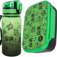 Ilustracja produktu CoolPack Zestaw Śniadaniowy Game Over Gradient Green Bidon Z17969 + Śniadaniówka Z18969