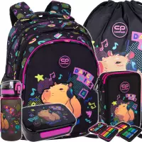 Ilustracja produktu CoolPack Zestaw Szkolny Capybara Music 5el. Plecak Jerry F029961 + Worek F159961 + Piórnik F066961 + Z17961 + Z18961