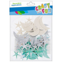 Ilustracja Craft With Fun Dekoracyjna Gwiazdki Księżyce Samoprzylepne 463748